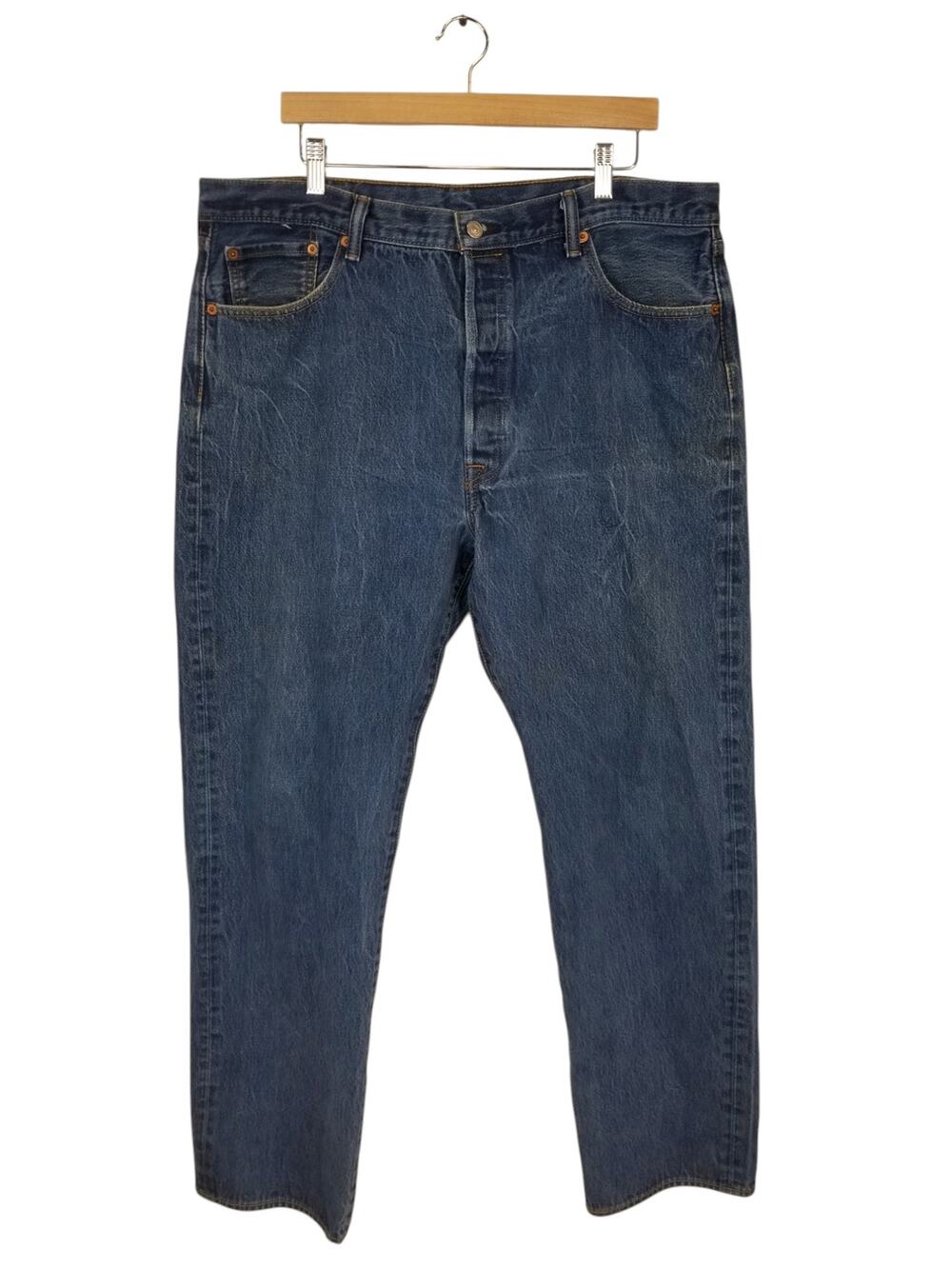 Levi's Men's 501 Jeans Button Fly Denim Blue 42 X 33